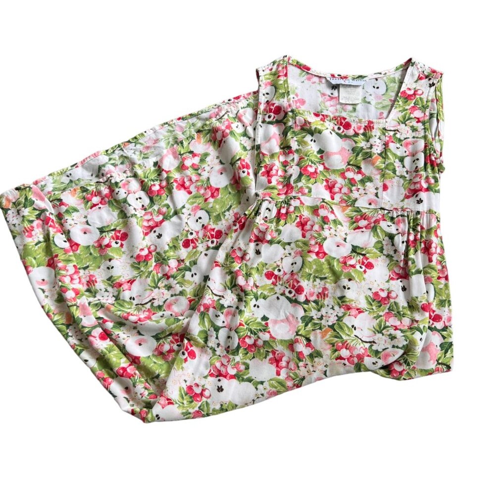 Vintage Jonathan Martin Novelty Fruit Print Rayon Maxi Dress 7